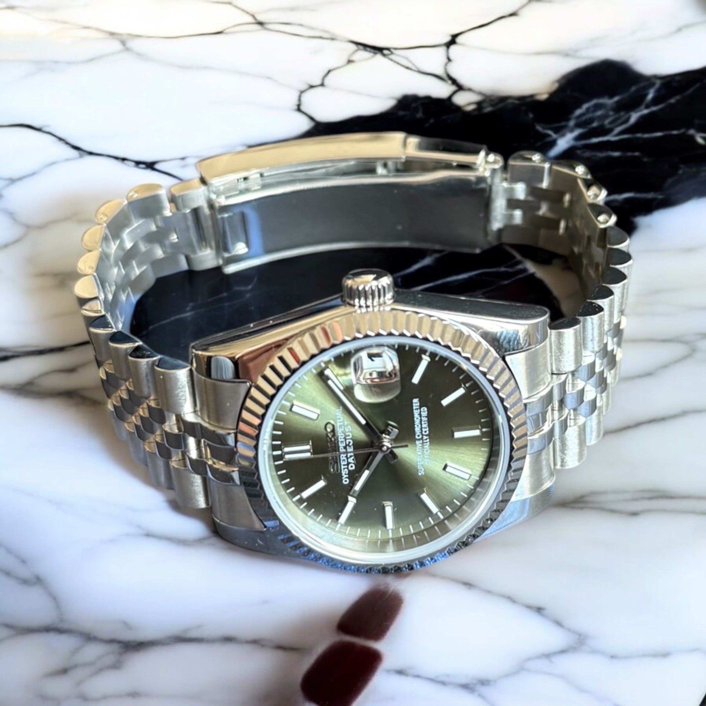 SEIKO MOD DATEJUST | GRÜN